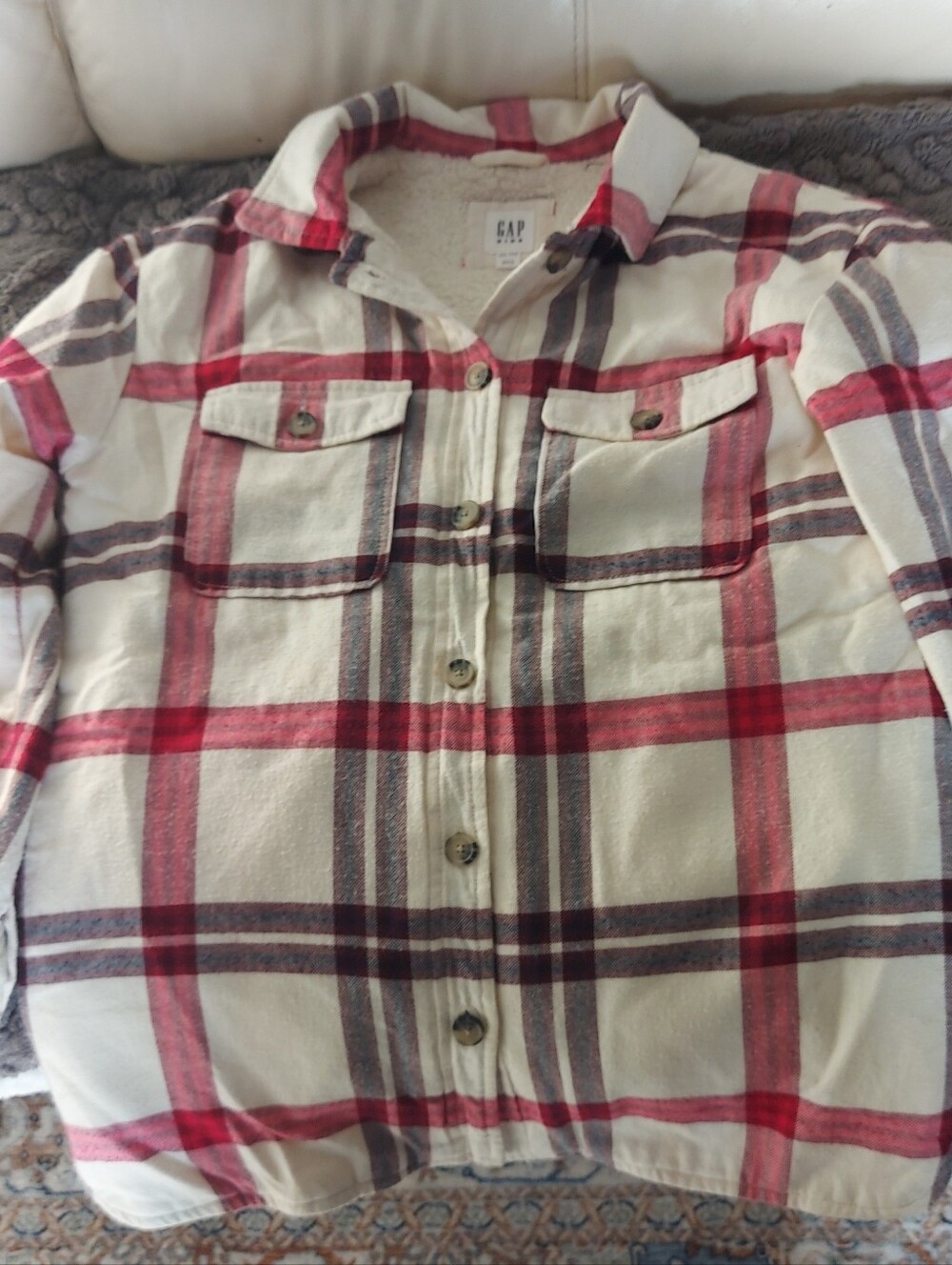 Gap Kids Plaid Sherpa Shirt
